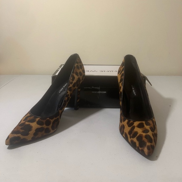 Nine West Leopard Tatiana Pointy Toe Pumps - Picture 4 of 5